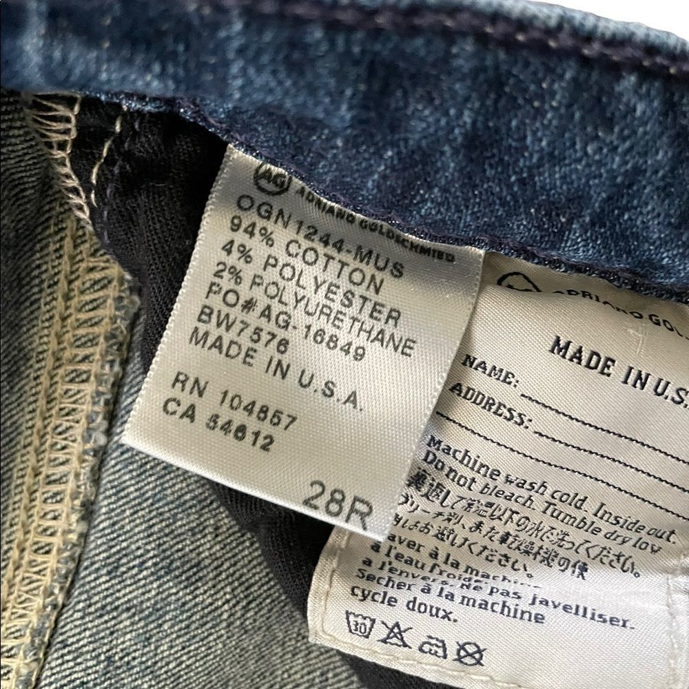 AG AdrianO Goldschmied The Premier Skinny Straight Jean Size 28x25 - Picture 6 of 9